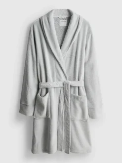 Flauschiger „Love To Lounge“ Midi-Bademantel
