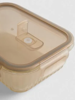 Frischhaltebox aus geriffeltem Glas