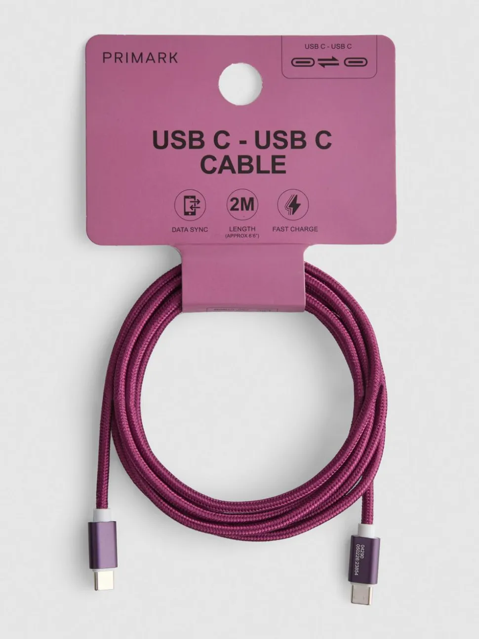 Geflochtenes USB-C- auf USB-C-Kabel, 2 m
