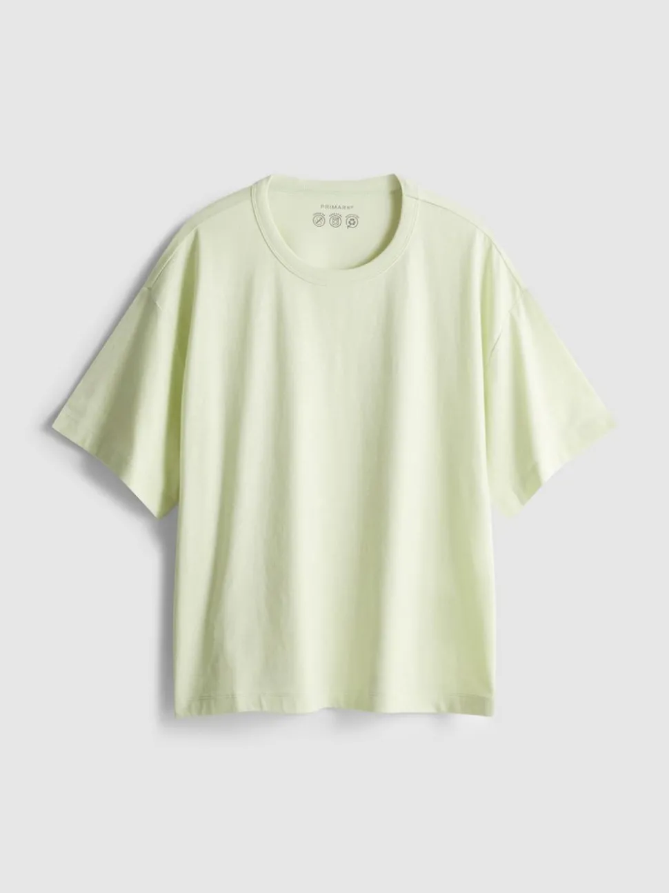 Gerade geschnittenes Baumwoll-T-Shirt mit Rundhalsausschnitt