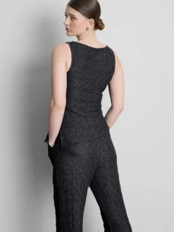 Gerafftes Top in Knitteroptik