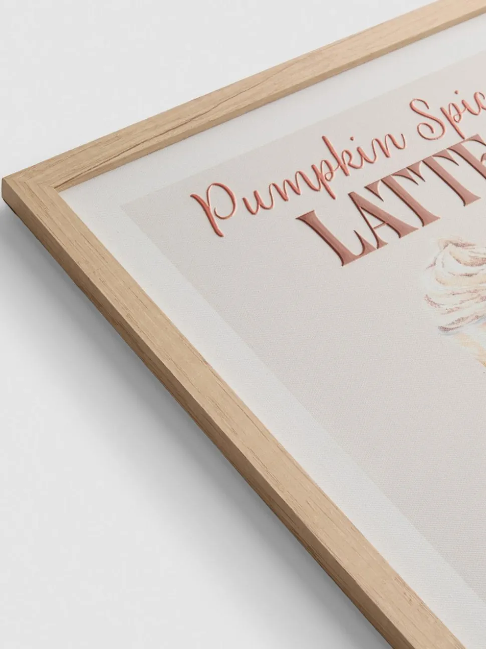 Gerahmter „Pumpkin Spice Latte“-Wandschmuck