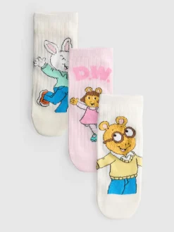 Gerippte „Arthur“ Sneakersocken, 3er-Pack