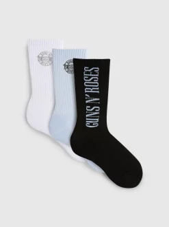 Gerippte „Guns N'Roses“ Socken, 3er-Pack