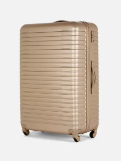 Gerippter Hartschalenkoffer mit 4 Rädern