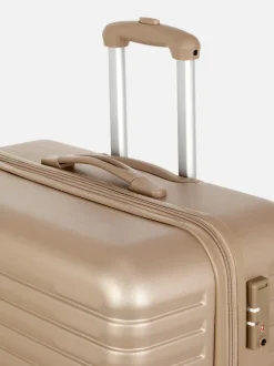 Gerippter Hartschalenkoffer mit 4 Rädern