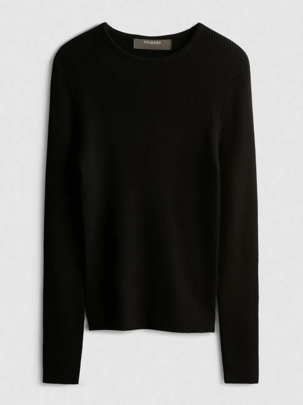 Gerippter Pullover mit Rundhalsausschnitt
