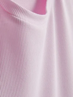 Geripptes Bodycon-T-Shirt-Kleid in Minilänge