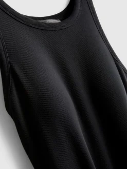Geripptes Midikleid mit integriertem BH