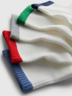 Gerippte Socken in Viertellänge, 3er-Pack