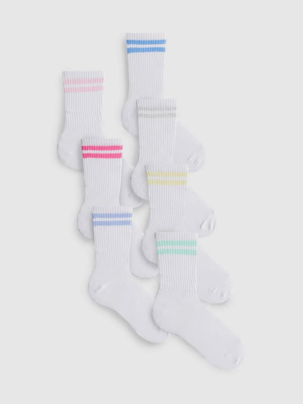 Gerippte Sportsocken, 7er-Pack