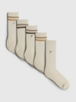 Gerippte Sportsocken, 5er-Pack