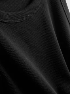 Geripptes Racerback-Top mit hohem Baumwollanteil