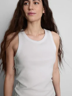 Geripptes Racerback-Top mit hohem Baumwollanteil