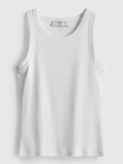 Geripptes Racerback-Top mit hohem Baumwollanteil