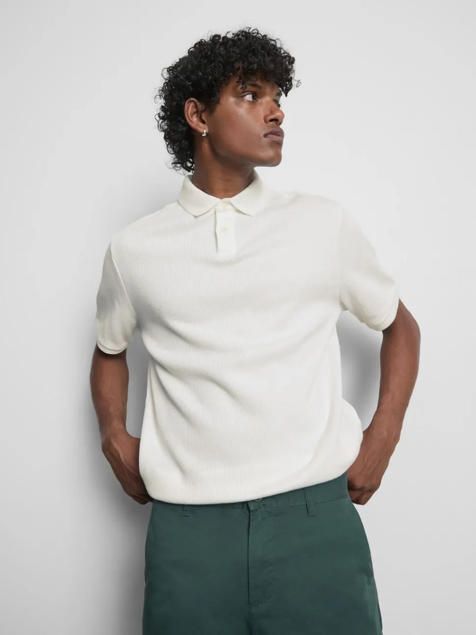Geripptes „The Edit“ Poloshirt