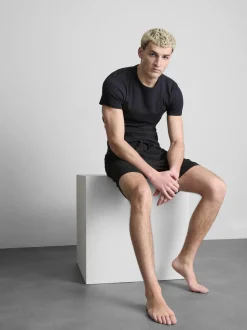 Geripptes T-Shirt, 2er-Pack