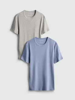 Gerippte T-Shirts, 2er-Pack