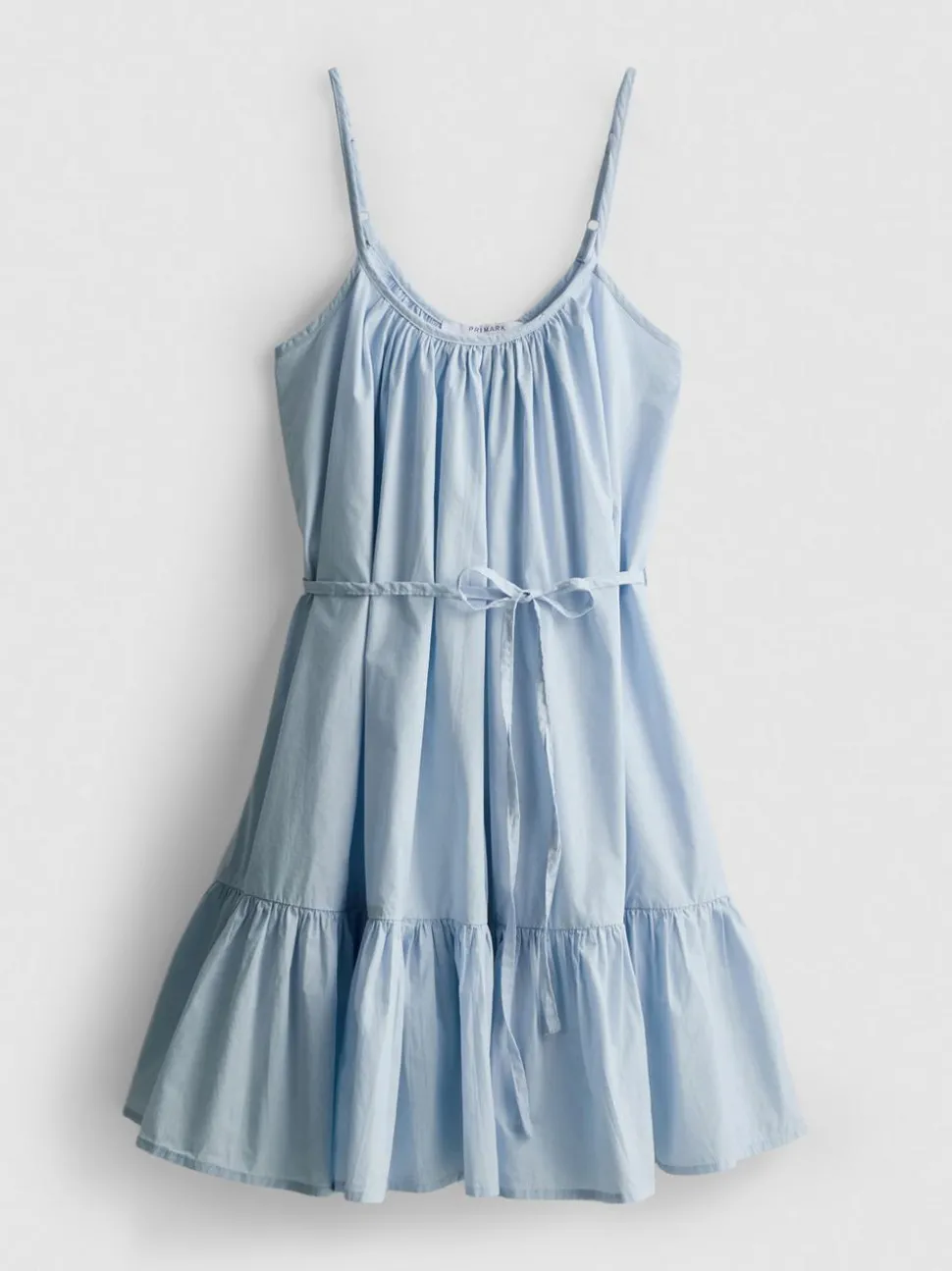 Gerüschtes Minikleid aus Popeline