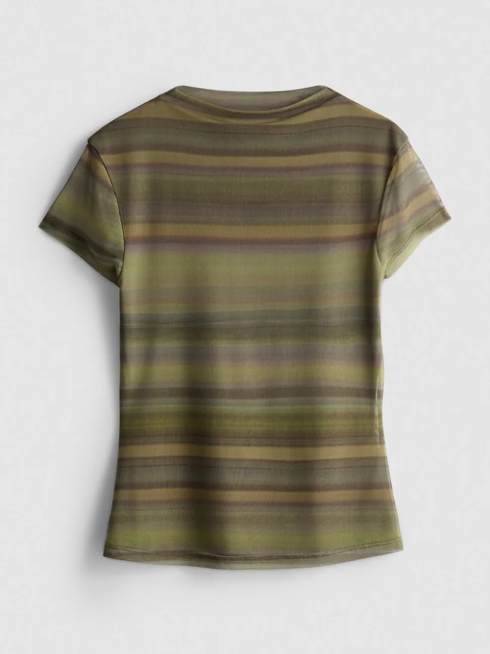 Gestreiftes „By Coleen“ T-Shirt aus Netzstoff