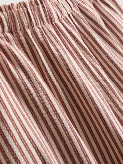 Gestreifte Seersucker-Hose aus Baumwolle