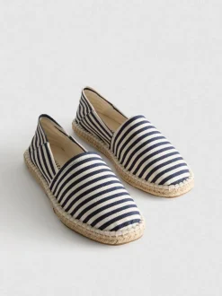 Gestreifte Slip-on-Espadrilles