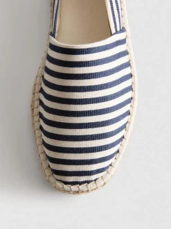 Gestreifte Slip-on-Espadrilles