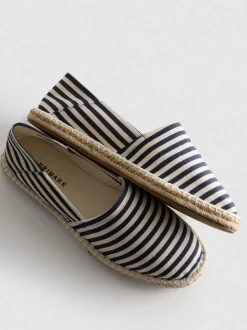 Gestreifte Slip-on-Espadrilles