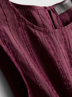 Gestreiftes Tanktop mit Schößchen