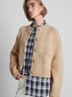 Gestrickter Bomber-Cardigan