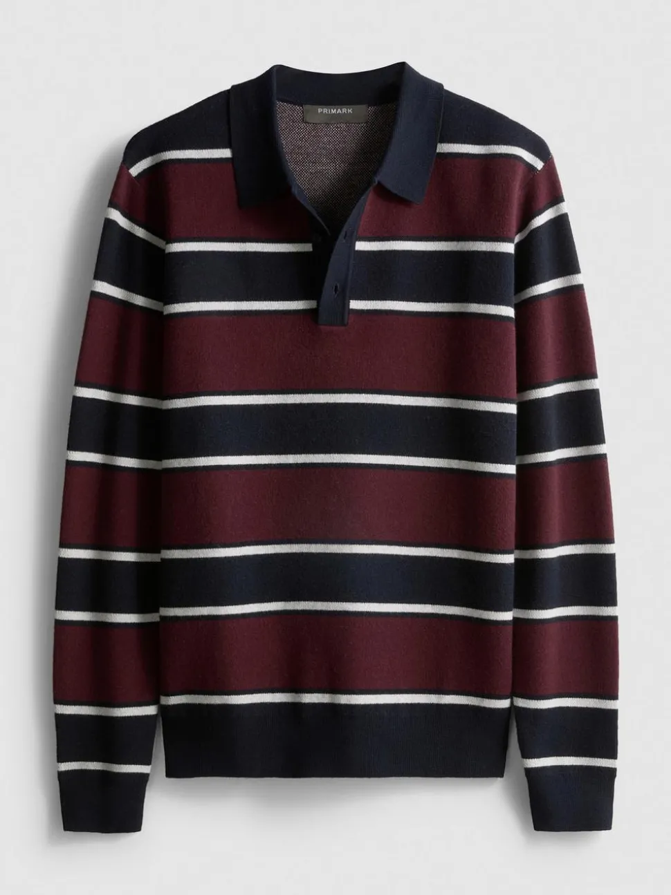 Gestrickter Polopullover mit Streifen