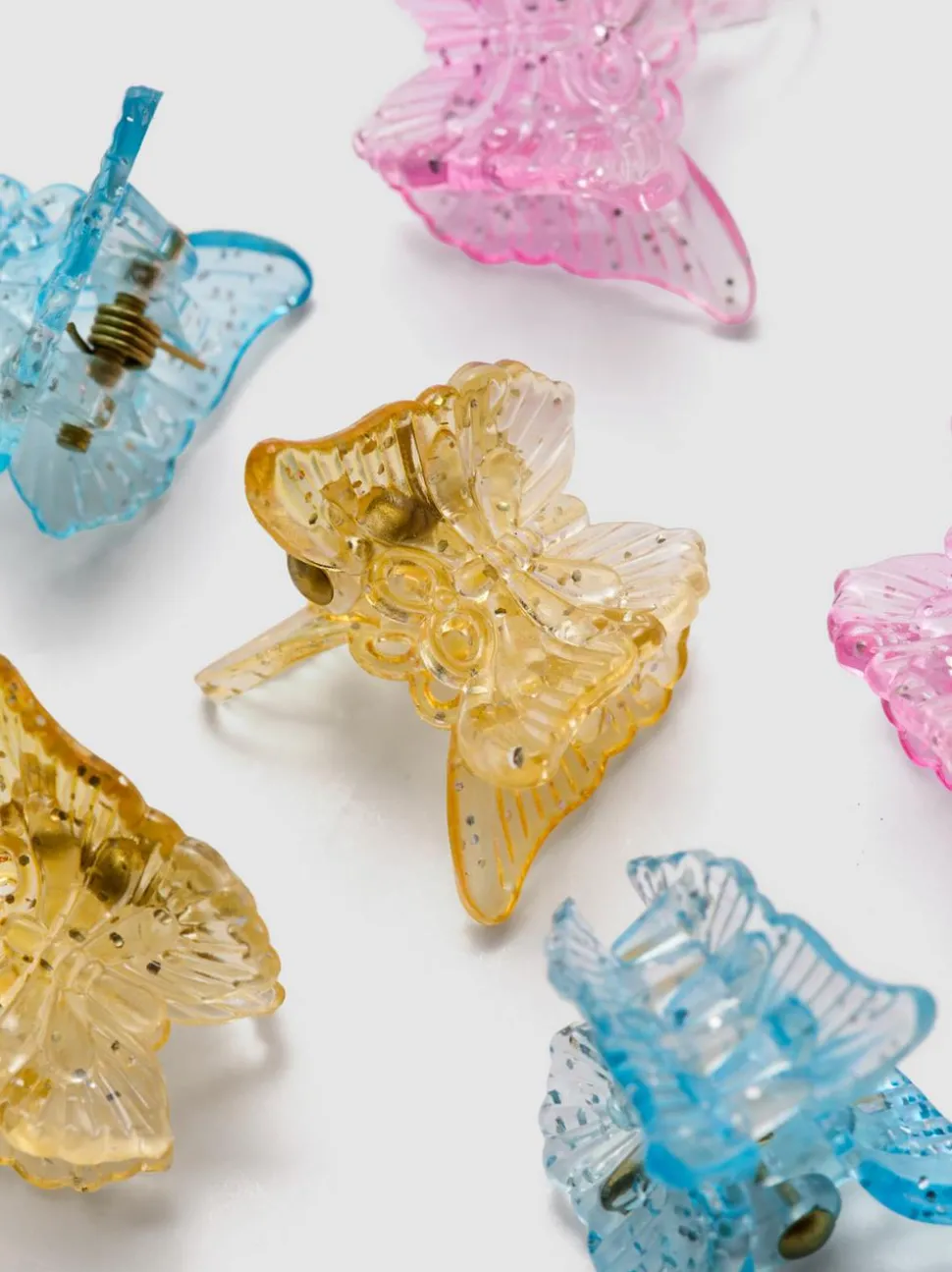 Glitzernde Schmetterlings-Haarklammern, 8er-Pack