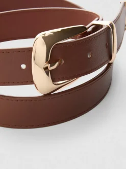 Gürtel in Kroko-Optik mit Metallspitze