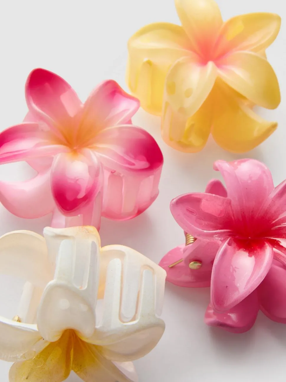 Haarspangen in Blumenform, 4er-Pack