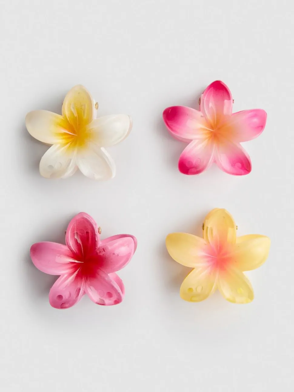 Haarspangen in Blumenform, 4er-Pack