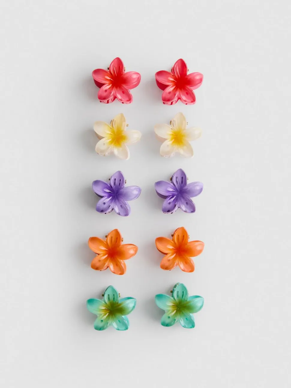 Haarspangen in Blumenform, 10er-Pack