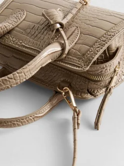 Handtasche in Kroko-Optik
