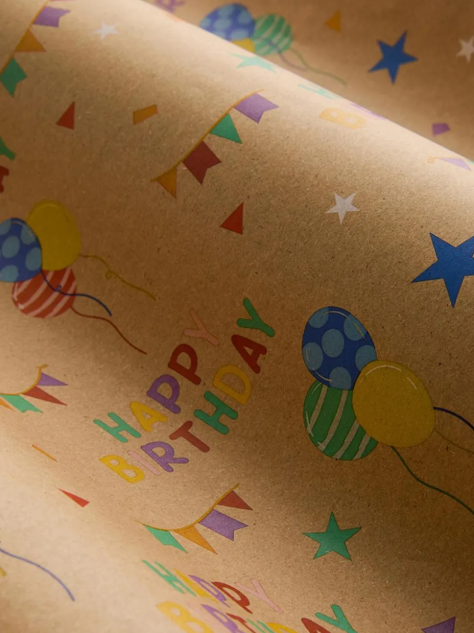 „Happy Birthday“ Geschenkpapier, 6 m