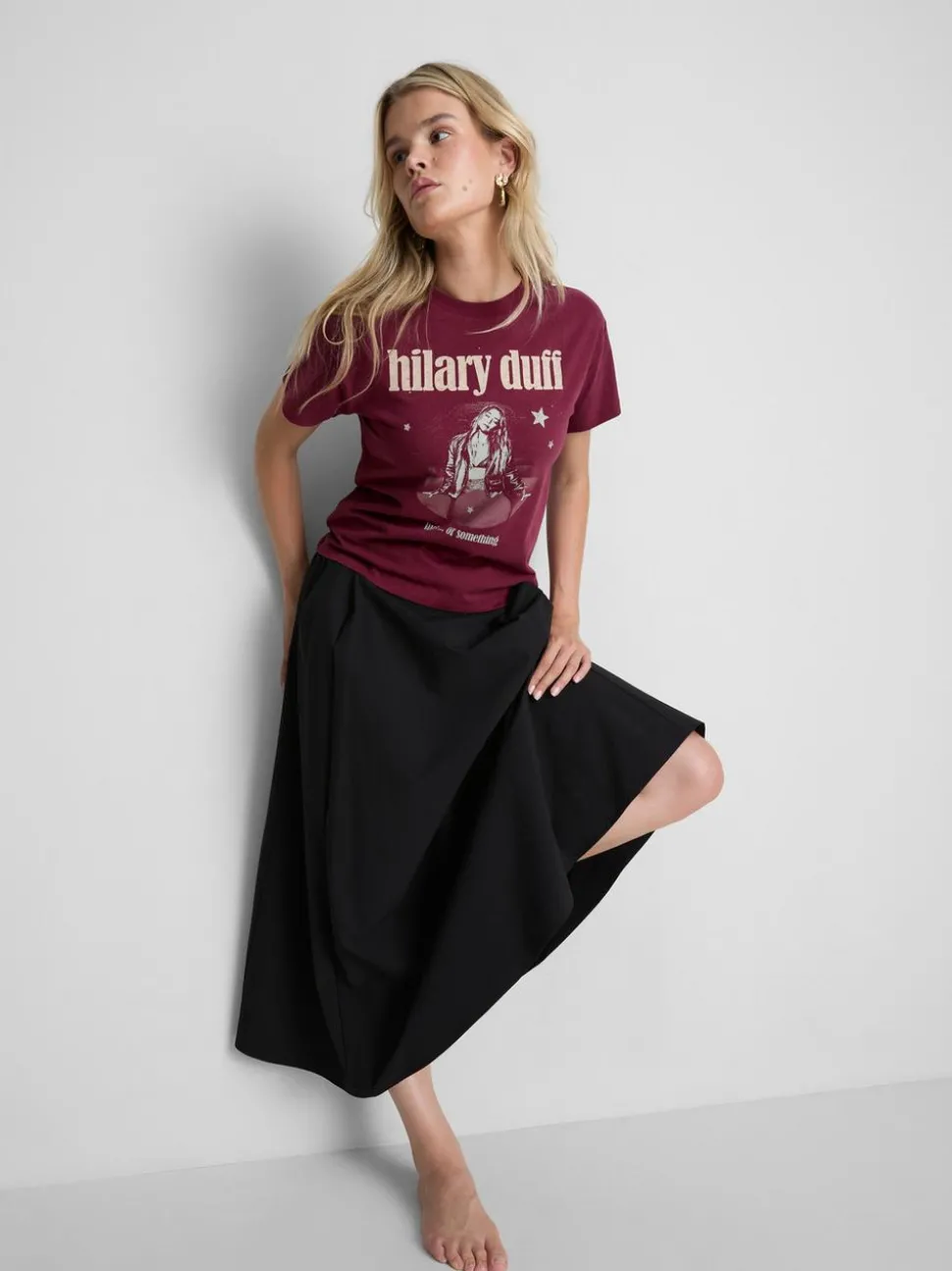 „Hilary Duff“ T-Shirt aus reiner Baumwolle mit Grafik