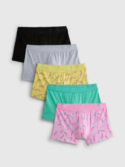 Hipster-Shorts mit Flamingo-Designs, 5er-Pack