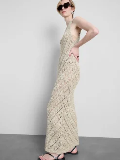 Häkel-Maxikleid mit geometrischem Muster