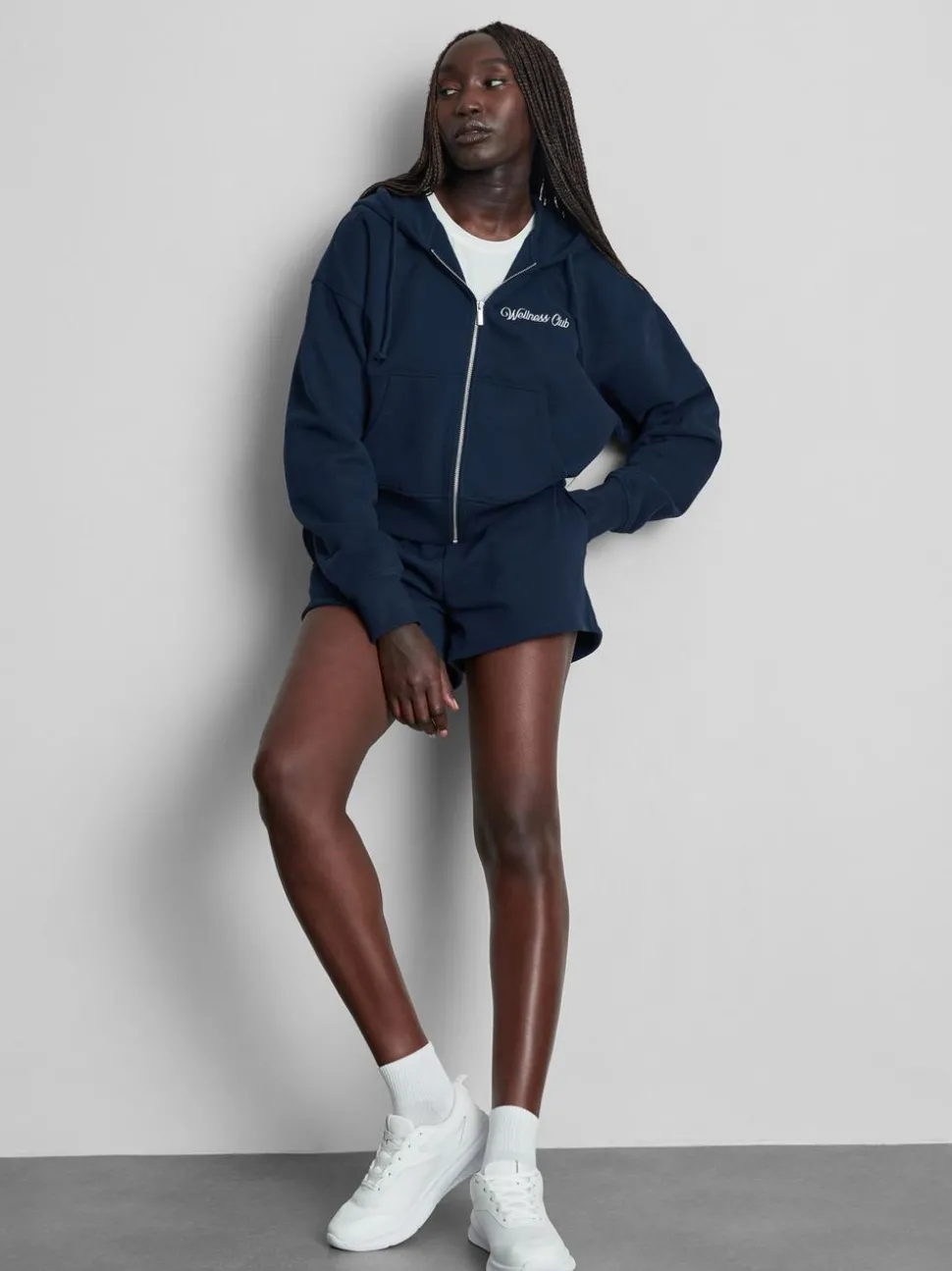 Hoodie mit Grafik, Reißverschluss und hohem Baumwollanteil