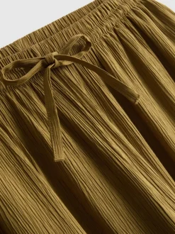 Hose in Knitteroptik mit weitem Bein