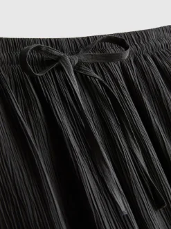 Hose in Knitteroptik mit weitem Bein