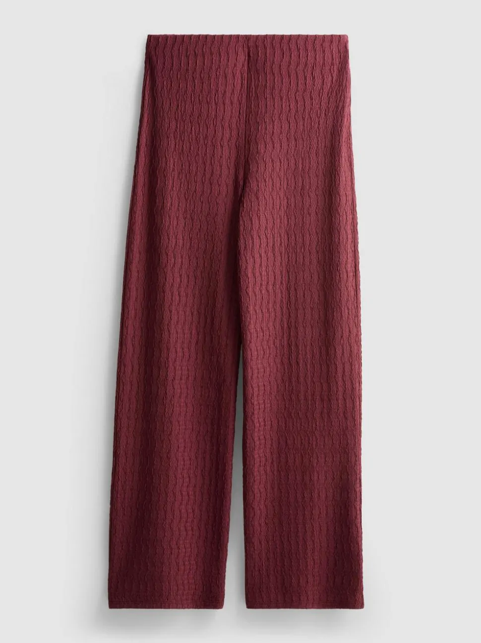 Hose in Knitteroptik mit weitem Bein