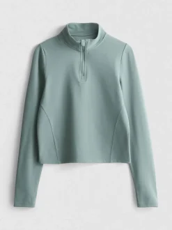 7–15 Jahre | Active-Sweatshirt mit halbem Reißverschluss