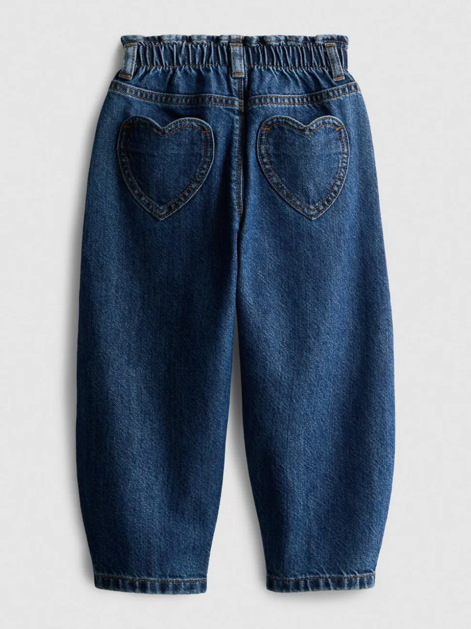 1–9 Jahre | Barrel-Jeans aus reiner Baumwolle mit Paperbag-Bund