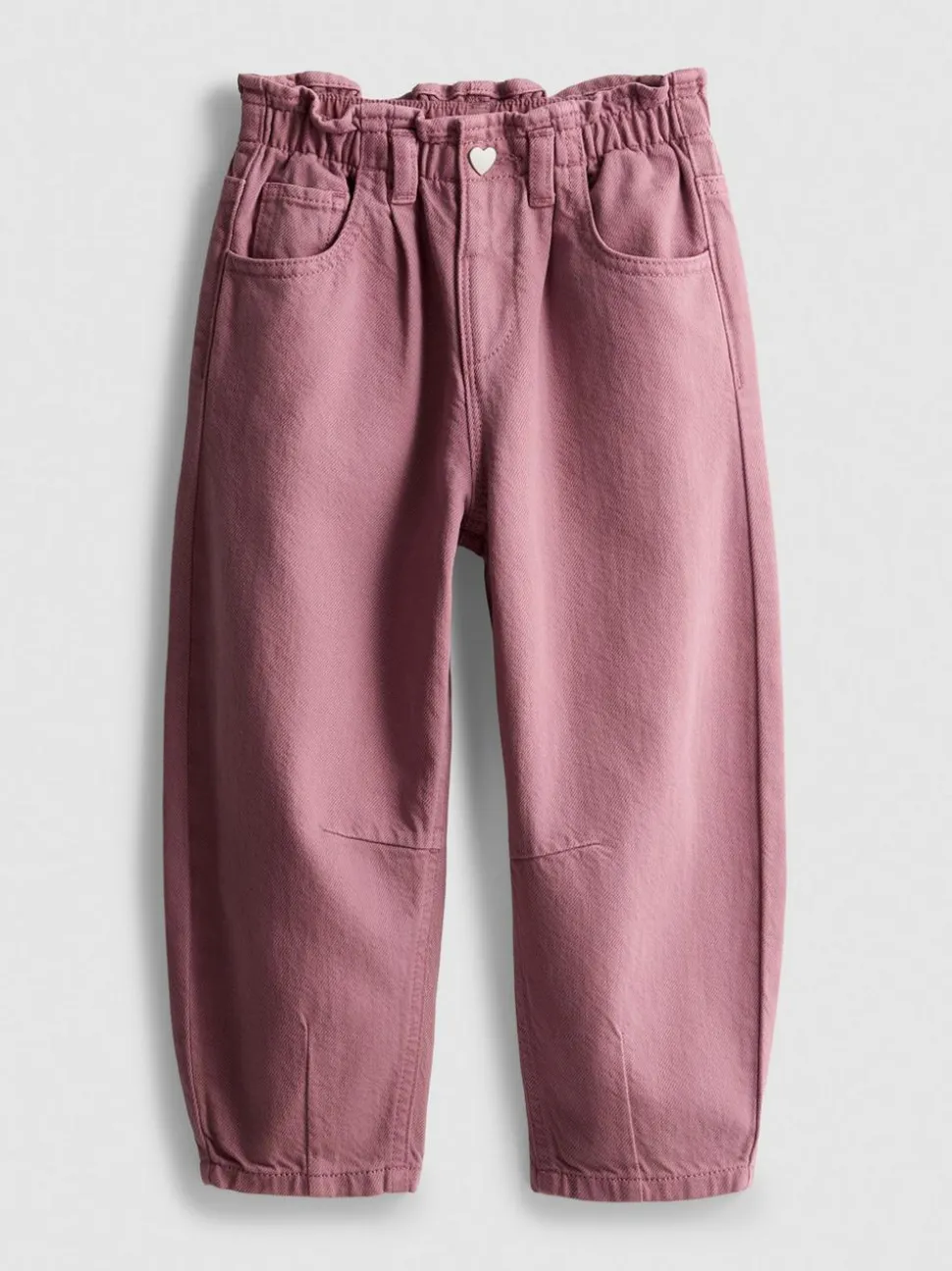 1–9 Jahre | Barrel-Jeans aus reiner Baumwolle mit Paperbag-Bund