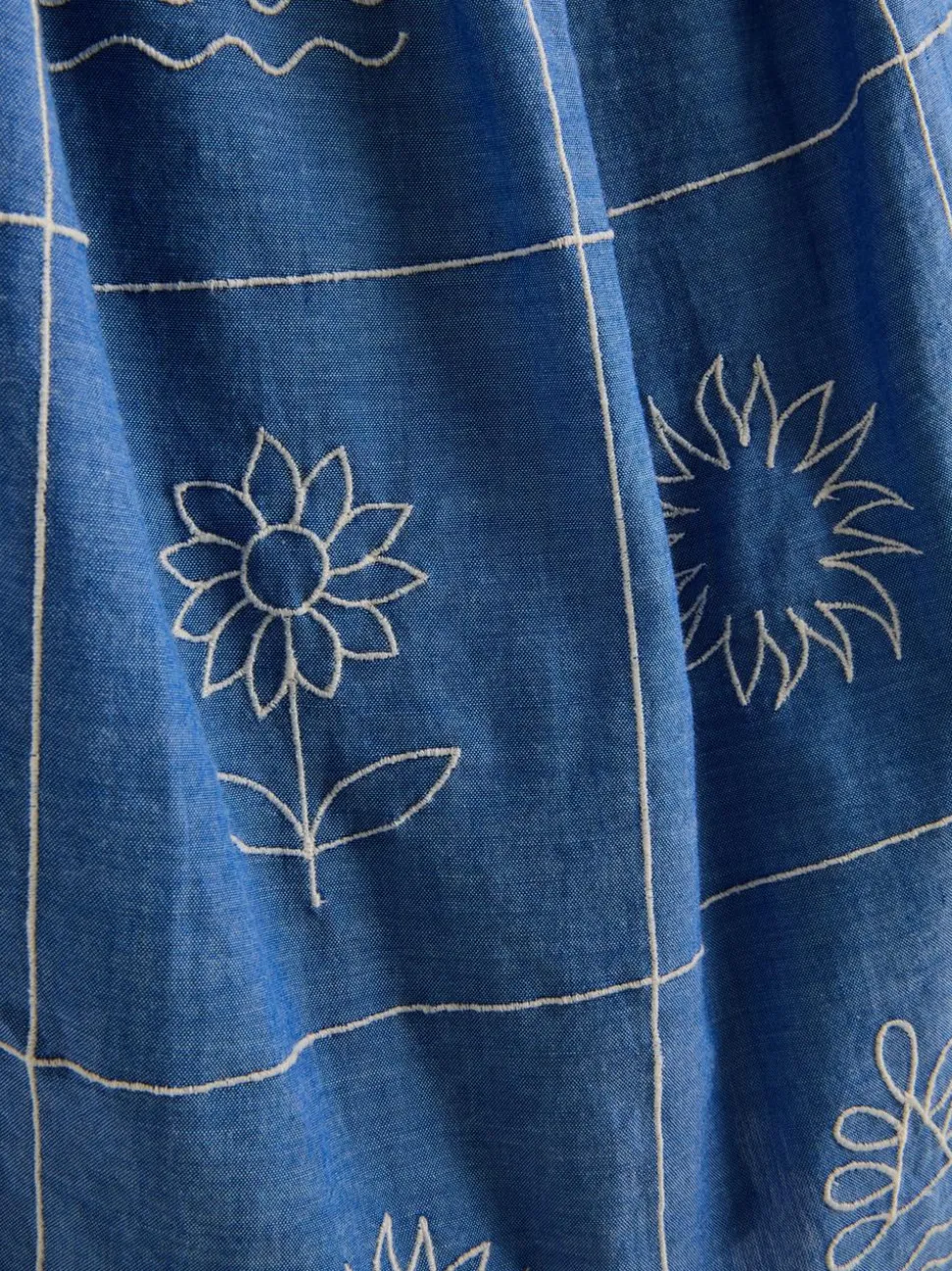 1,5–9 Jahre | Besticktes Chambray-Trägerkleid