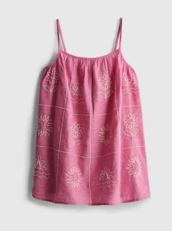 1,5–9 Jahre | Besticktes Chambray-Trägerkleid